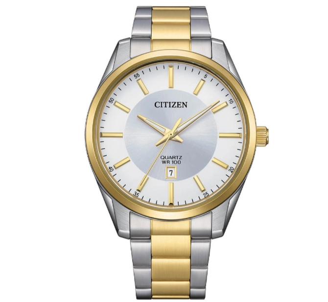 Montre Citizen Quartz Silver Dial Bicolore